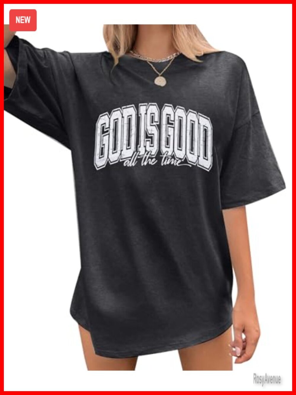 God is Good Christian Graphic Tee Soft Oversized Short Sleeve